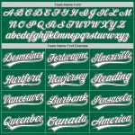 Custom Kelly Green White Pinstripe White Black-Gray Authentic Baseball Jersey - Image 4