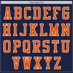 Custom Navy Orange-White Authentic Baseball Jersey - Image 3