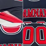 Custom Red White-Gold Reversible Double Side Basketball Jersey - Image 3