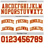 Custom Red White-Gold Reversible Double Side Basketball Jersey - Image 7