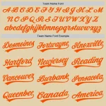 Custom Sand Orange Authentic Baseball Jersey - Image 4
