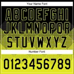 Custom Black Neon Yellow 3D Pattern Gradient Square Shapes Two-Button Unisex Softball Jersey - Image 5