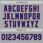 Custom Gray Royal-Red Authentic Two Tone Baseball Jersey - Image 5