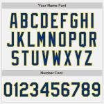 Custom White Royal Pinstripe Royal-Yellow Authentic Baseball Jersey - Image 5