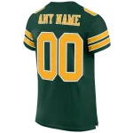 Custom Green Gold-White Mesh Authentic Football Jersey - Image 3