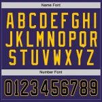 Custom Purple Black-Gold Hockey Jersey - Image 3