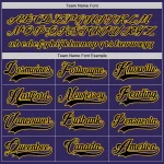 Custom Purple Black-Gold Hockey Jersey - Image 4